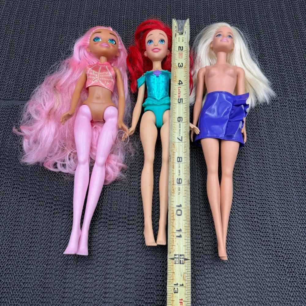 Barbie Ariel Sparkle Girlz Doll Lot Mattel Hasbro Zuru 3 Dolls Dog Accessory
